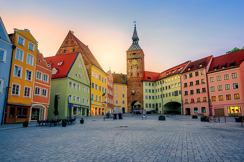Bild zeigt die Altstadt von Landsberg am Lech.